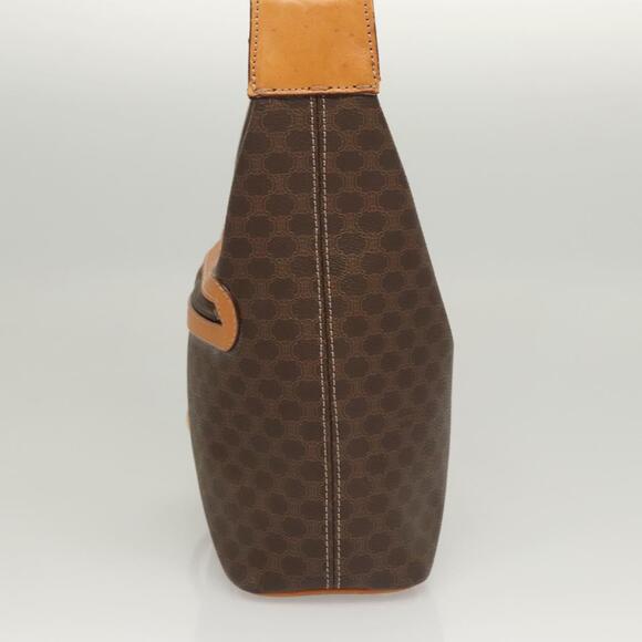 CELINE Macadam Canvas Shoulder Bag Pvc Leather Brown Gold - Picture 4 of 13